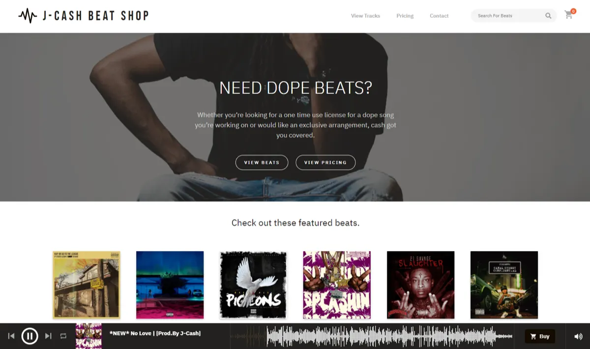 BeatStore player storefront preview